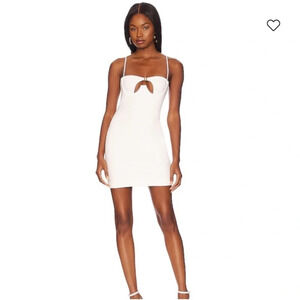 NBD Yoku white mini dress Medium NWOT